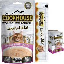 COOKHOUSE Luxury Licks Lickable Cat & Kitten Treats - Salmon - 48 x 15