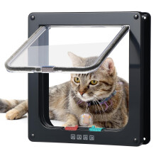 Roxanex Cat Door Large 19.5cm x 18.5cm Flap Easy to Fit, Safety Pet Sl