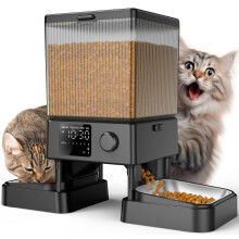 oneisall 5L Automatic Cat Feeder with Timer for 2 Cats, Knob Model Aut