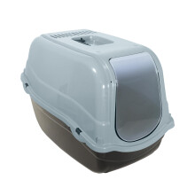 Rosewood Eco Line Plastic Cat Litter Tray with Hood, Covered Cat Toile