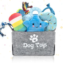 Ousiya 12 Pack Puppy Teething Toys Set - Small Breed Chew Toys with St