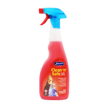 Johnsons Clean and Safe Cage Bird Disinfectant Spray 500ml, Kills Bact