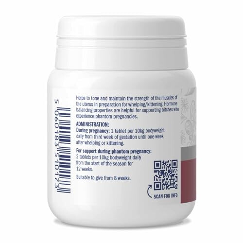 Dorwest Raspberry Leaf Tablets for Dogs And Cats, 100 Tablets, Pregnan 1