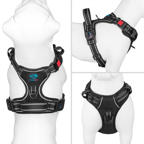 PHOEPET No Pull Dog Harness Adjustable Dog Vest Harness for Daily Walk 1