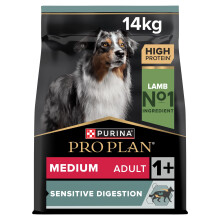 PRO PLAN Medium Adult Sensitive Digestion Dry Dog Food with Lamb 14kg