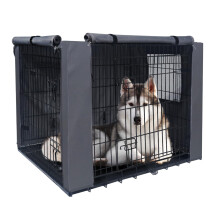 PETKEI Dog Crate Cover XXL – Waterproof 600D Oxford Dog Cage Cover for