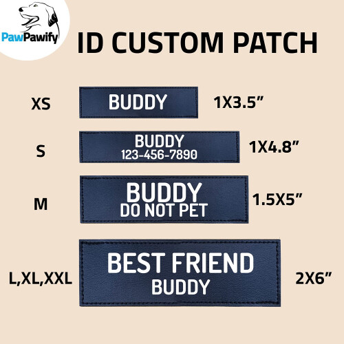 PawPawify Personalised No Pull Dog Harness with Custom Name and Phone 1