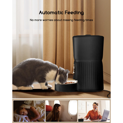 Faroro Automatic Cat Feeder, 4L Cat Feeder Automatic with Timer, Porti 2
