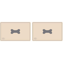 Banbury & Co Luxury Dog Feeding Mat, clear (Pack of 2)