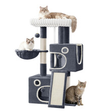 Hzuaneri 98cm Cat Tree, Cat Tower for Indoor Cats, Multi-Level Cats Ho