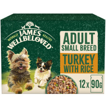 James Wellbeloved Adult Dog Food for small dogs with Turkey in Gravy P
