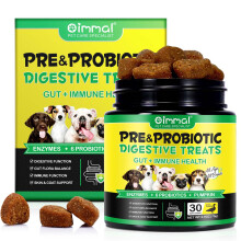 Probiotics for Dogs, 30 Soft Chews with Prebiotics, Pumpkin & Flaxseed