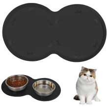 Geebymol Silicone Pet Feeding Mat, Waterproof Dog Cat Food Mat with Ra