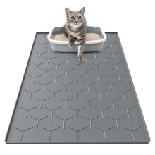 Garoopion Cat Litter Mat, Large 86x56cm Litter Tray Mat, Waterproof Si