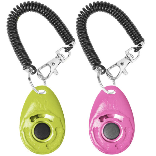 Acehome 2 Pack Dog Training Clicker with Wrist Strap, Pet Training Cli