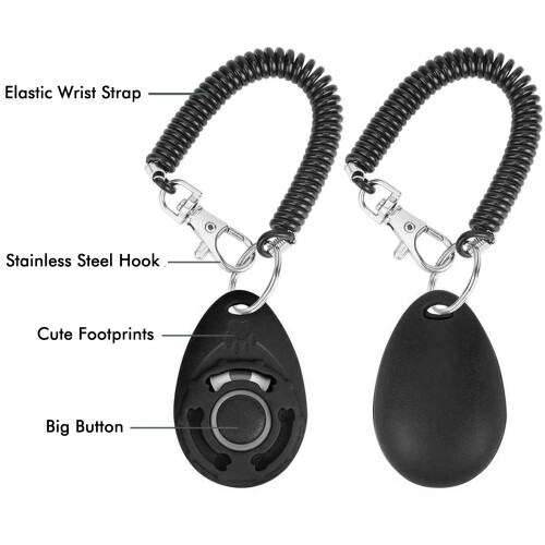 Acehome 2 Pack Dog Training Clicker with Wrist Strap, Pet Training Cli 2