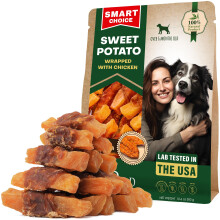 Sweet Potato Dog Treats & Chicken Jerky Wraps 300 GR - Dog Food & High