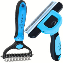 Undercoat Rake Dog Cat - Reduce Shedding by 95% - Double Sided Groomin