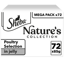 SHEBA Natures Collection Cat Pouches Poultry Collection in Jelly 72x85