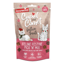 Rosewood Cupid & Comet Feline Festive Pick 'N' Mix for Cats - Meaty Ca