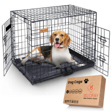 BELOFAY Dog Crate | Dog Cage 24-Inch Heavy Duty | Collapsible Metal Fr