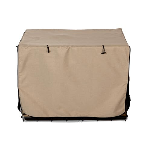 Danish Design Dog Crate Cover - Blackout Lined, Roll-Down Doors - Oatm 1