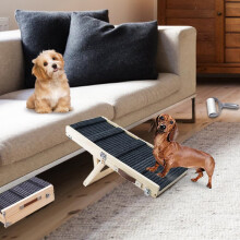 Aitakatta Dog Ramp for Bed, Adjustable Portable Folding Pet Ramp, 26"