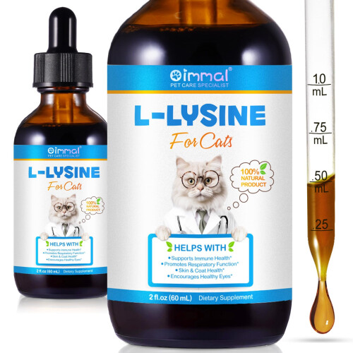 L-Lysine for Cats & Kittens,Lysine Drops Immune Support Supplement for