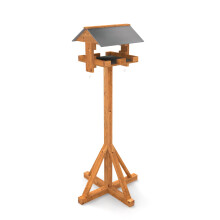 Maypole Adjustable Bird Table with Easy Clean Removable Base (Slate-Ef