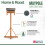 Maypole Adjustable Bird Table with Easy Clean Removable Base (Slate-Ef 6