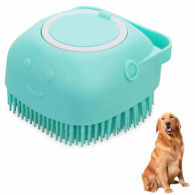 Dog Cat Bath Brush Soft Silicone Dog Rubber Bathing Brush Pet Grooming