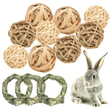 Episkey 12 Pcs Rabbit Toys, Rabbit Treats Guinea Pig toys Small Pets C