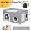Foldable Cat House, 2-Layer Large Soft Cat Bed Cave Cube with Scratchi 4