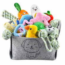 Ousiya 24 Pack Puppy Toys Set with Storage Box - Small Dog Teething To