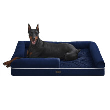 Feandrea Orthopedic Dog Bed, Dog Sofa with Sides, Removable Washable C