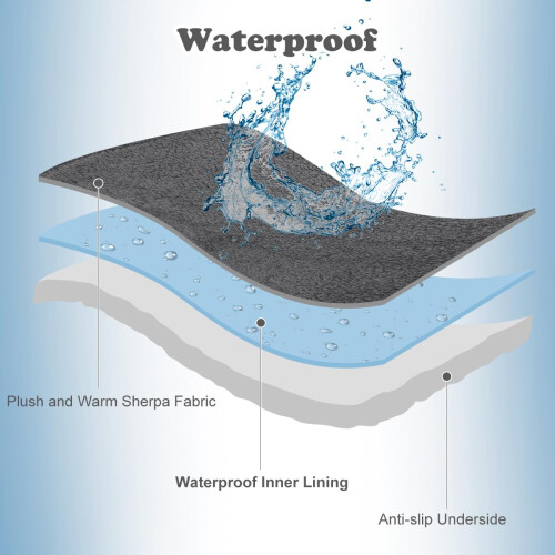 Onarway Waterproof Dog Blanket for Bed: Washable Pet Couch Blanket Sof 2