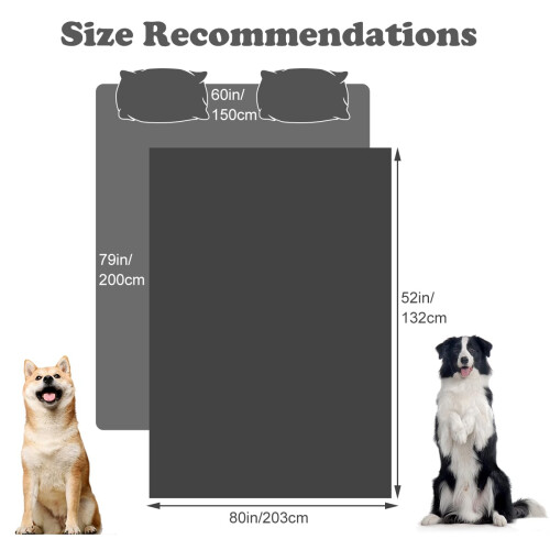 Onarway Waterproof Dog Blanket for Bed: Washable Pet Couch Blanket Sof 1