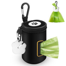 RASSE Dog Poop Bags Dispenser Dog Poop Waste Bag Holder Zipper Pouch w