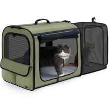 Pecute Dog Car Carrier Stable and Light Weight, Expandable Extra Space