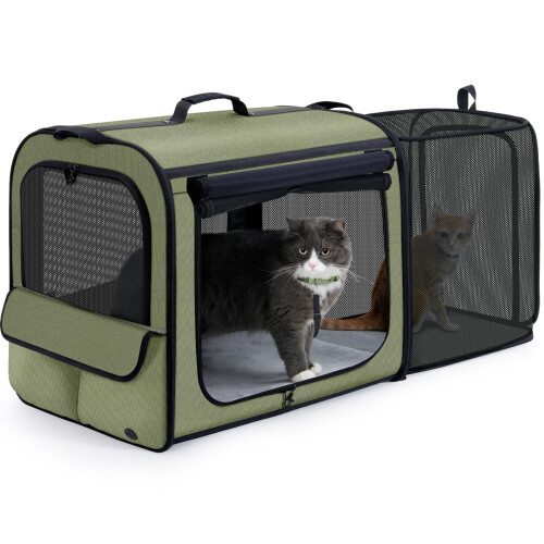 Pecute Pecute Dog Car Carrier Stable and Light Weight, Expandable Extra Space