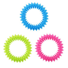 DAQUSU 3Pcs Puppy Teething Chew Toys - Natural Rubber Ring 360 Oral T