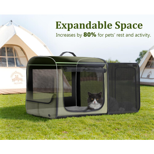 Pecute Pecute Dog Car Carrier Stable and Light Weight, Expandable Extra Space 2