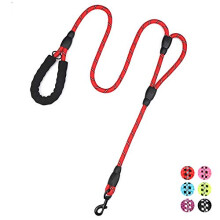 Strong Rope Dog lead 6ft Long with Two Padded Handles,Heavy Duty,Refle