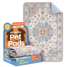 Washable Pee Pads for Dogs, 2 Pack Reusable Puppy Training Pads 122x81