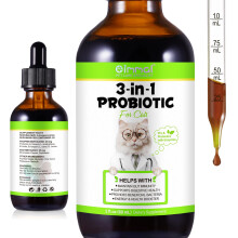 Cat Probiotic, Probiotics for Cats, 3 in 1 Cat Probiotic Drops with Pr