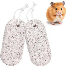 AJinacious 2 Pcs Dog Rocks, Hamster Chew Toys, Pet Teeth Grinding Ston