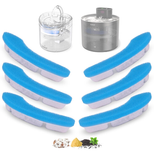 HAPUP Kitty Spout Cat Fountain Filter Replacement - Arc-Shaped Safe Wa