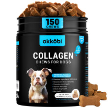 OKKÖBI Collagen for Dogs - 150 Chews - Joint, Skin & Coat Supplement w
