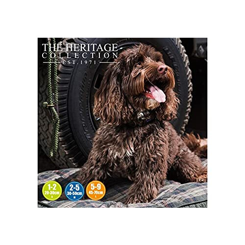 Ancol Ancol Country Herringbone Adjustable Dog Collar Brown Nylon Base with 1