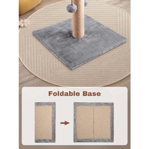 Trintion Cat Scratching Post 74cm Foldable Bottom Tall Cat Claw Scratc 2